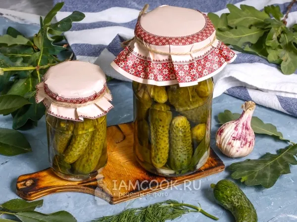 Фото блюда: Маринованные корнишоны на зиму (хрустящие)
