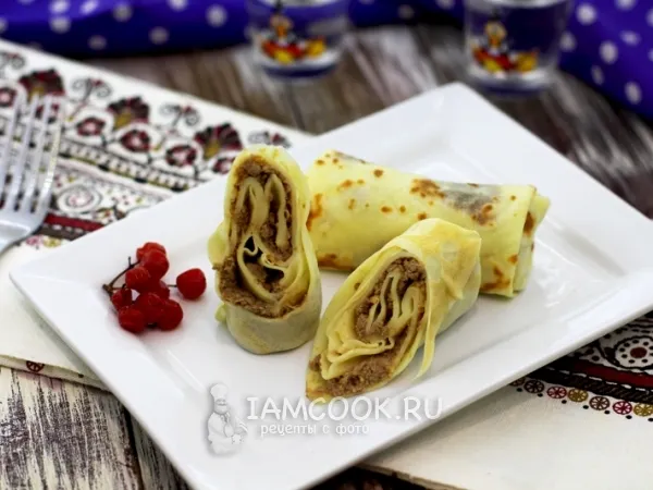 Фото блюда: Блины с печенью свиной