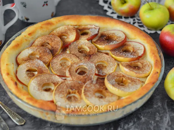 Фото блюда: Десерт из творога и яблок в духовке