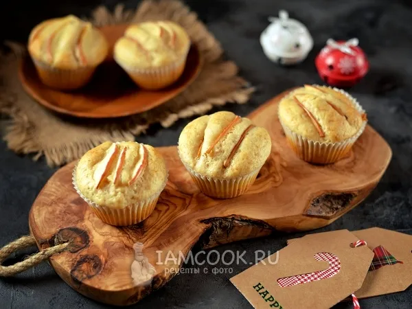 Фото блюда: Маффины с яблоками и корицей