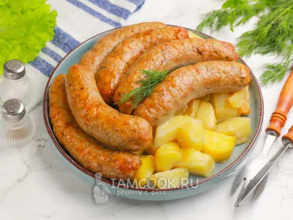 Фото блюда: Замороженные купаты в духовке