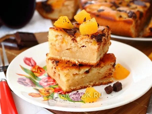Фото блюда: Заливной пирог с абрикосами