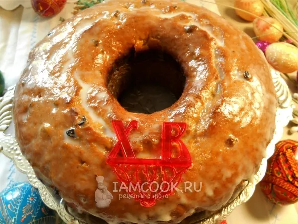 Фото блюда: Ленивый пасхальный кекс с изюмом