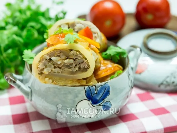 Фото блюда: Голубцы с перловкой и грибами