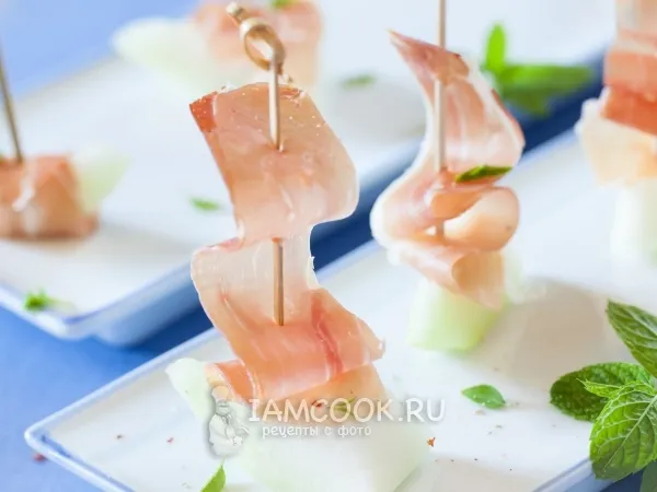 Фото блюда: Дыня с ветчиной