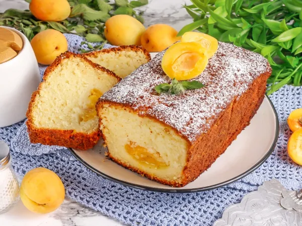 Фото блюда: Творожный кекс с абрикосами