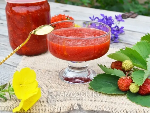 Фото блюда: Клубничное варенье без варки ягод (под заморозку)