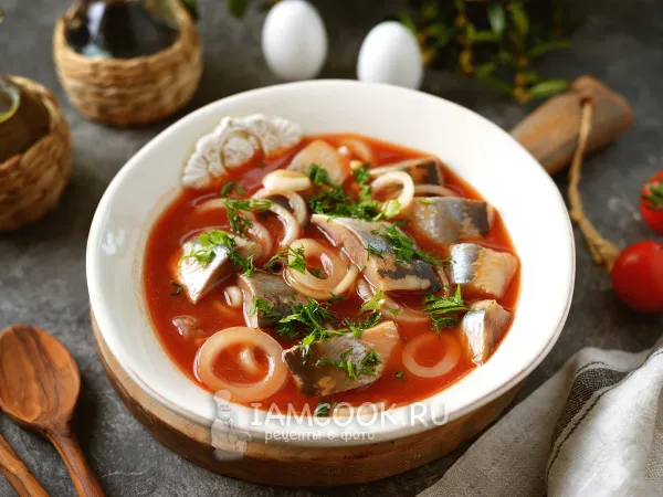 Фото блюда: Селедка в томатном соусе