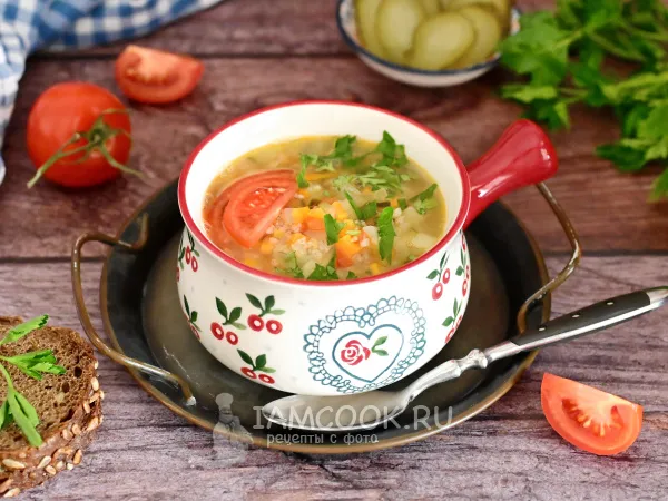 Фото блюда: Рассольник с ячневой крупой