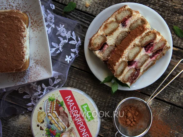 Фото блюда: Тирамису с вишней