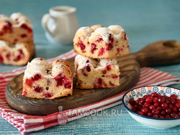 Фото блюда: Брусничный пирог с белым шоколадом