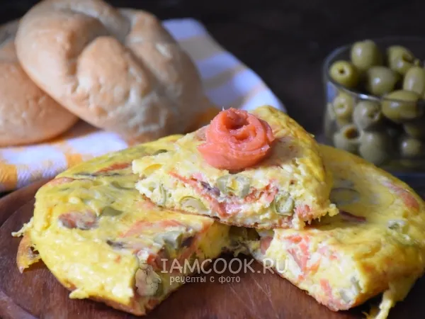 Фото блюда: Фриттата с лососем и сыром