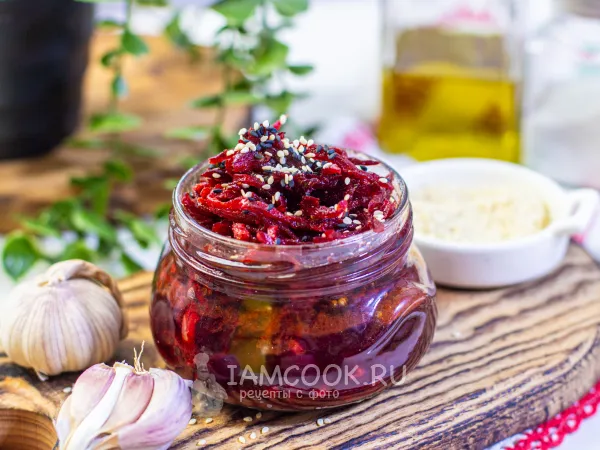 Фото блюда: Свекла по-корейски на зиму