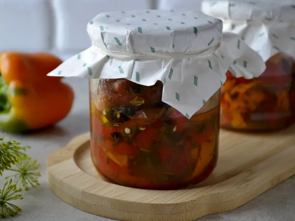 Фото блюда: Маринованный перец по-корейски на зиму