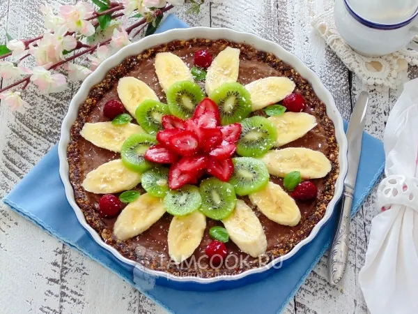 Фото блюда: Вегетарианский тарт с бананом и авокадо