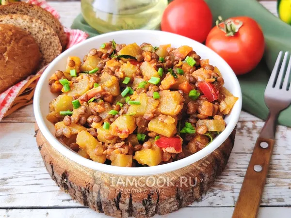 Фото блюда: Чечевица с картошкой