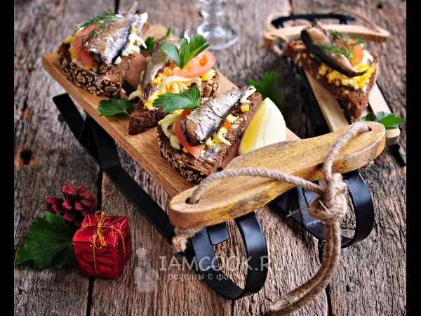 Фото блюда: Гренки со шпротами