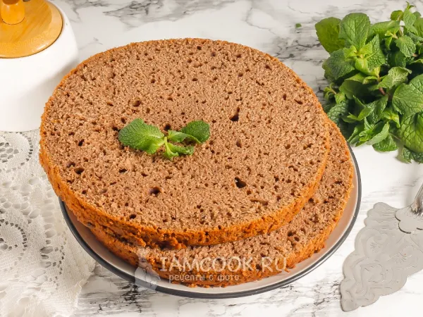 Фото блюда: Шоколадный бисквит на кефире в мультиварке