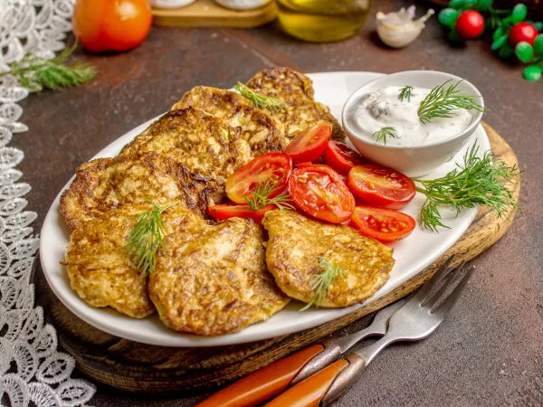 Фото блюда: Оладьи из кабачков с псиллиумом