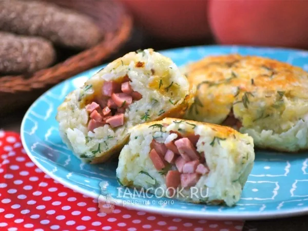 Фото блюда: Картофельные зразы с сосисками