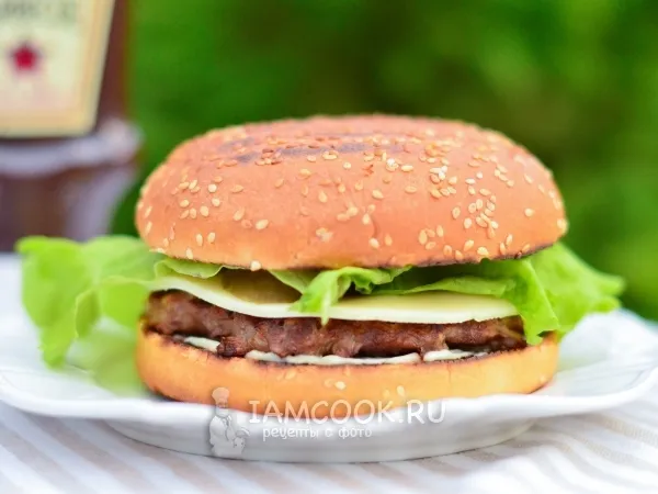 Фото блюда: Гамбургер на мангале