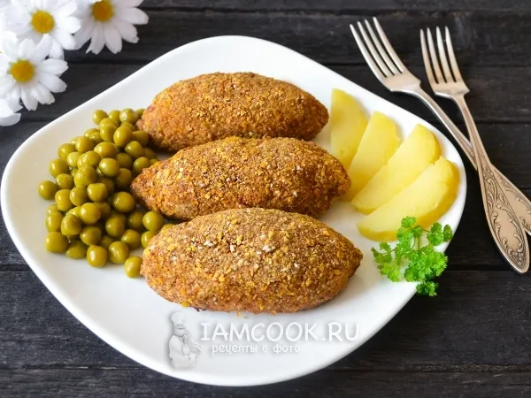 Фото блюда: Котлеты по-киевски в духовке