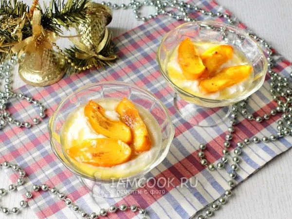 Фото блюда: Хурма с медом и творогом