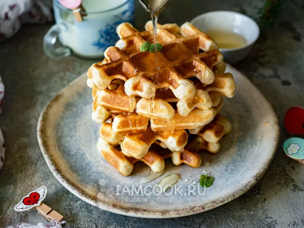 Фото блюда: Постные венские вафли в электровафельнице