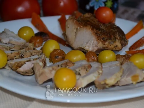 Фото блюда: Буженина с овощами и алычой