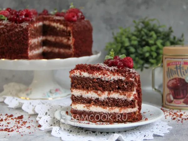 Фото блюда: Торт «Красный бархат» со свеклой (без красителя)