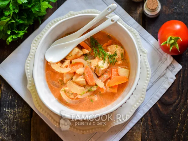 Фото блюда: ПП гуляш из курицы