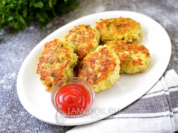 Фото блюда: Котлеты из минтая с брокколи