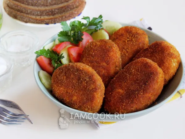 Фото блюда: Котлеты из вареного минтая