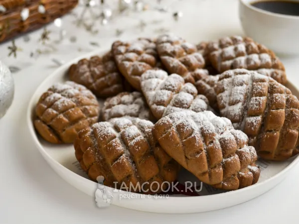 Фото блюда: Шоколадное печенье «Шишки» с медом и корицей