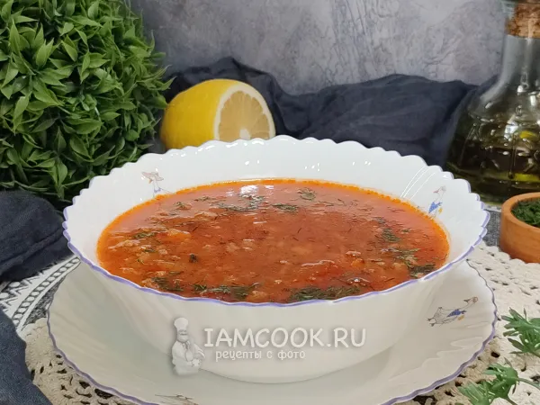 Фото блюда: Томатный суп с фаршем