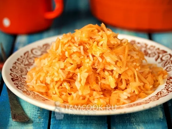 Фото блюда: Тушеная капуста с рисом