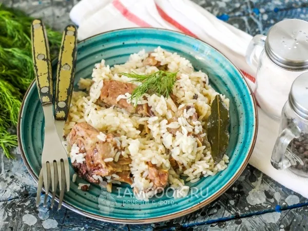 Фото блюда: Рис с бараниной (в казане)