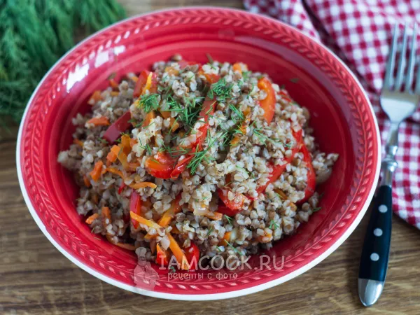 Фото блюда: Гречка с болгарским перцем