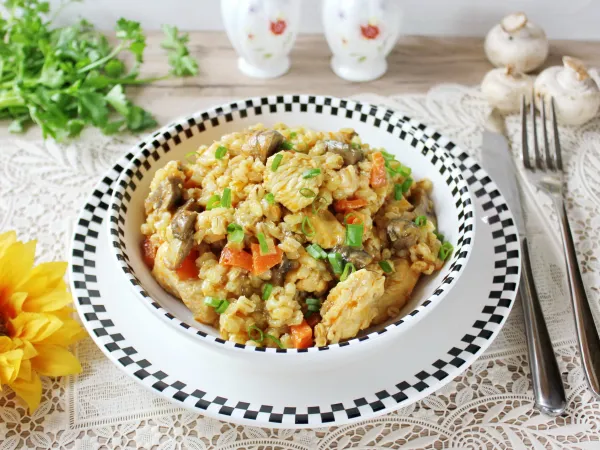 Фото блюда: Перловая каша с индейкой