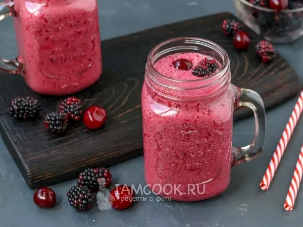 Фото блюда: Смузи из вишни и ежевики