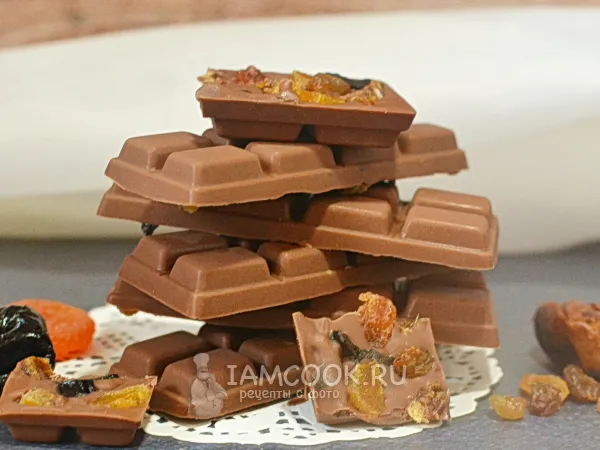 Фото блюда: Шоколад с сухофруктами в домашних условиях