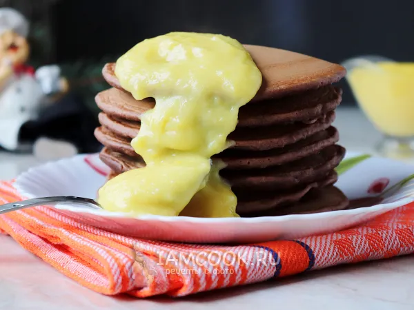 Фото блюда: Панкейки с заварным кремом