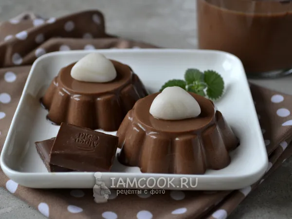 Фото блюда: Шоколадный пудинг с желатином