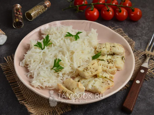 Фото блюда: Минтай с рисом в мультиварке