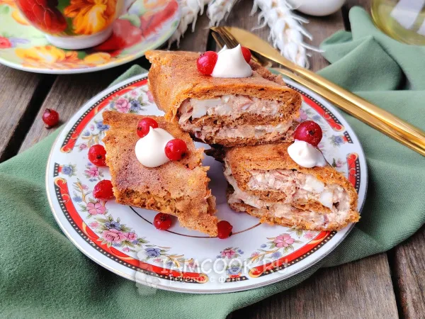 Фото блюда: Морковный рулет с рыбой