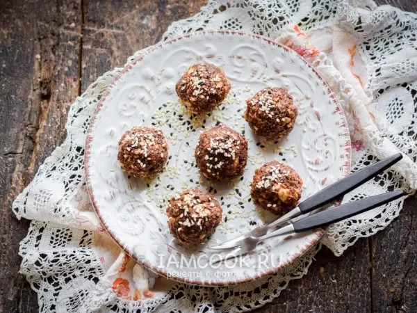 Фото блюда: Конфеты из кукурузных палочек и сгущенки