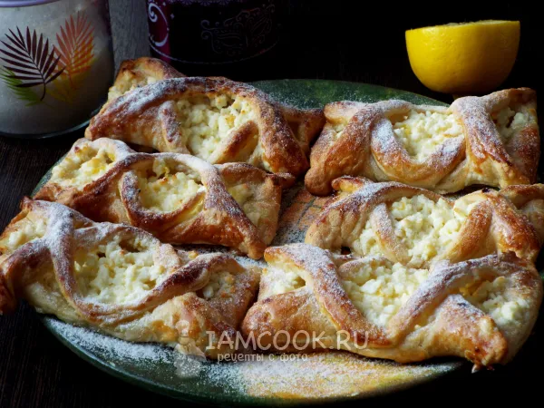 Фото блюда: Слойки с творогом и лимоном