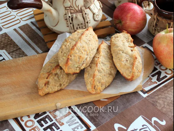 Фото блюда: Пирожки с яблоками и творогом из яблочного теста