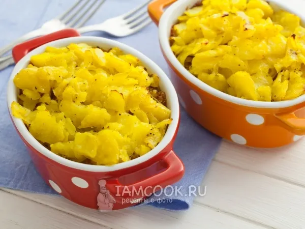 Фото блюда: Картошка с рыбными консервами