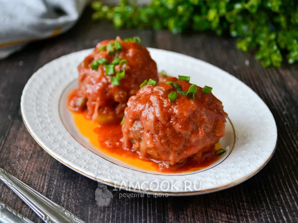Фото блюда: Тефтели с картошкой без риса
